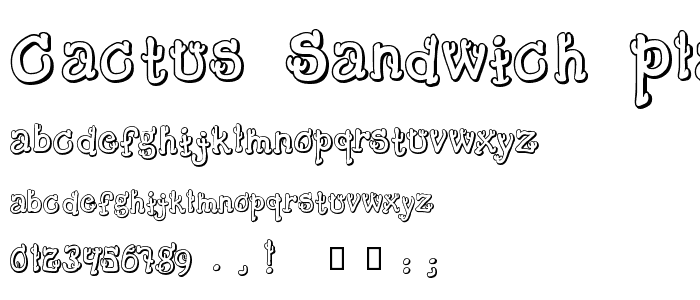 Cactus Sandwich Plain FM font